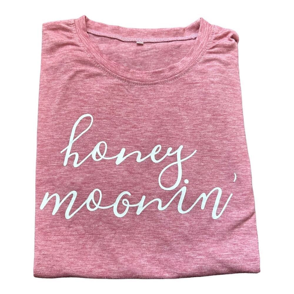 Womens Honey Moon blush pink/ Mauve short sleeve shirt​​​​​​​​